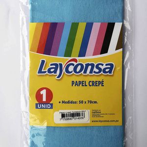 Papel Crepé LAYCONSA Turquesa Bolsa 1un