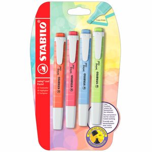 Resaltadores STABILO Swing Cool Pastel Paquete 4un
