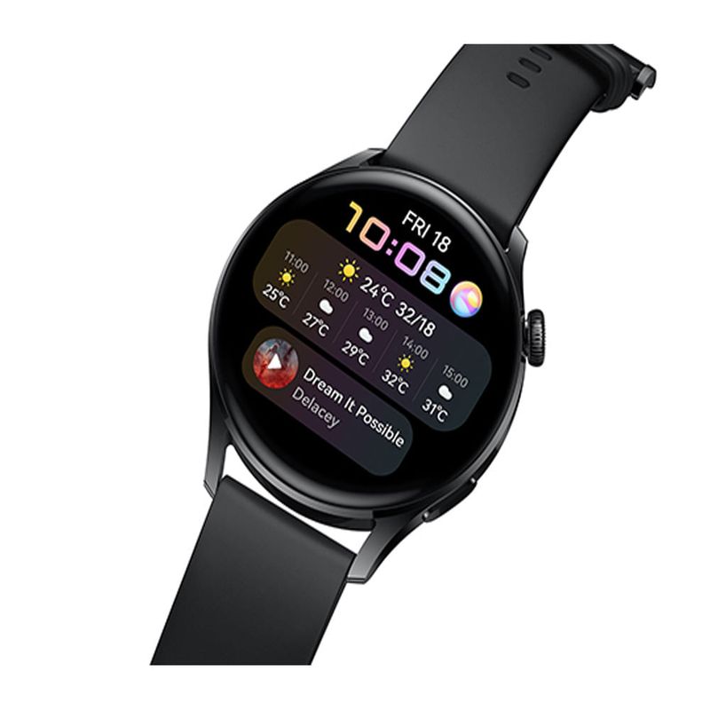 Smartwatch Huawei Watch 3 gps, resistente al agua, máx. 14 días, modos  deportivos, 1.4, negro - Coolbox