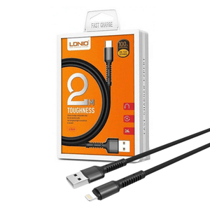 Cable Lightning A Usb Conector Ldnio 2 Metro para iPhone iPad iPod Watch Airpods Macbook Negro