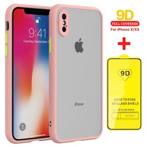 Case Funda Mate Antishock + Mica 9D iPhone X / XS - Rosado