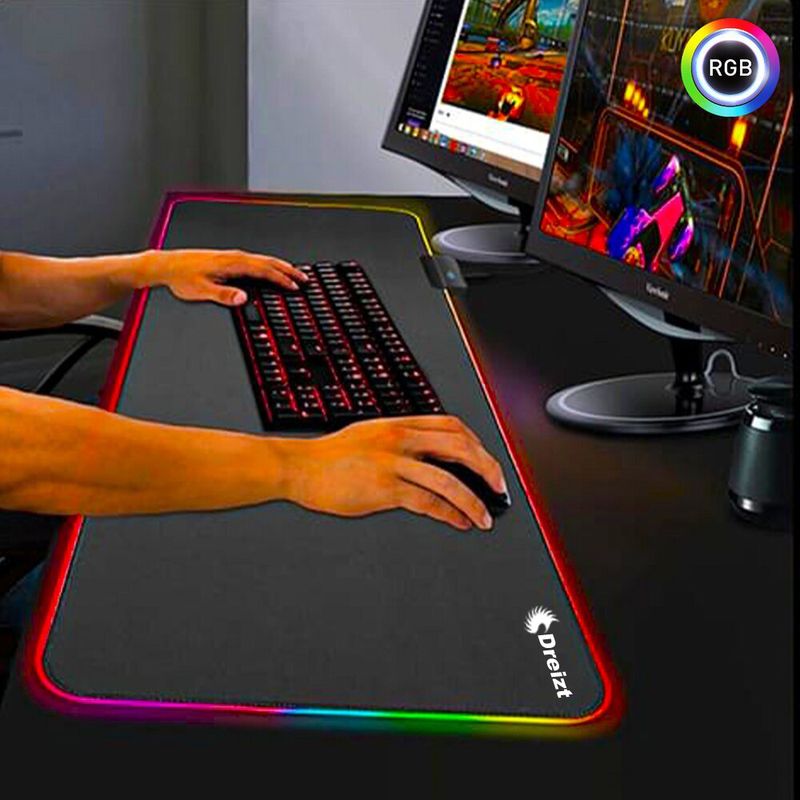 Mousepad Gamer DREIZT RGB Multicolor XL 80CM X 30CM - Real Plaza