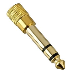 Adaptador de Audio Estereo Plug 6.5mm 14 Macho a Jack 3.5mm 18 Hembra
