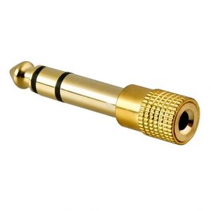 Adaptador de Audio Estereo Plug 6.5mm 14 Macho a Jack 3.5mm 18 Hembra