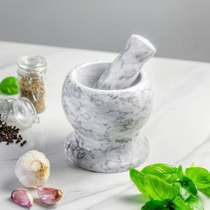 Mortero de Mármol DECO HOME con Machacador Gris