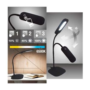 Lámpara de escritorio Mei led 710lm 6500k negro