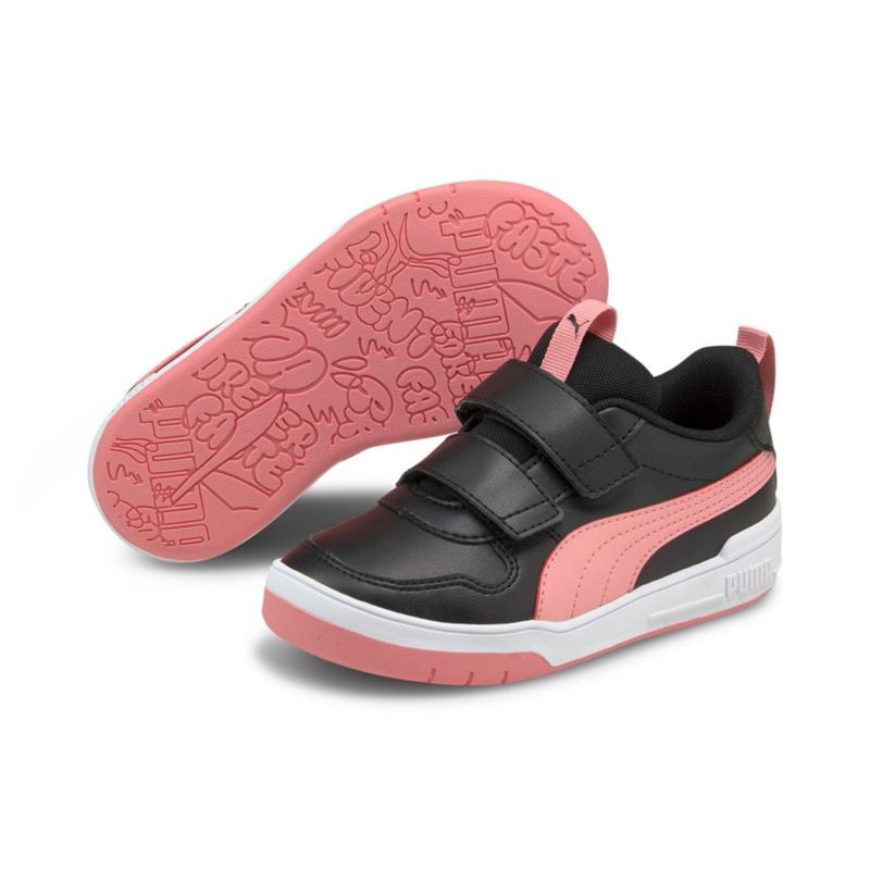 PUMA - Zapatillas negras y rosas Multiflex SL V PS Niña