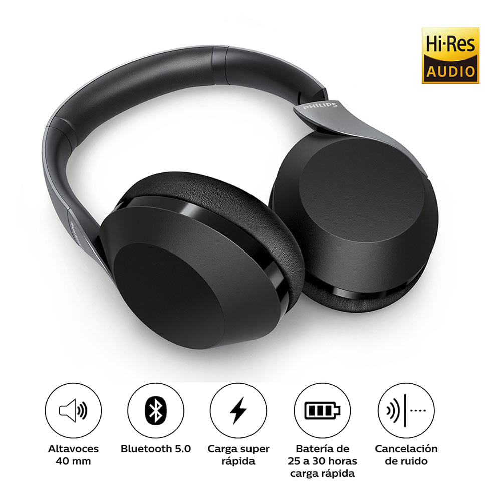 Audífonos de Philips. Inalámbricos, con Bluetooth y reducción de ruido