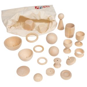 Juguete Montessori Cesto de Tesoros de Madera Tickit