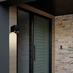 Aplique exterior Cubo led 6W luz cálida IP65 negro