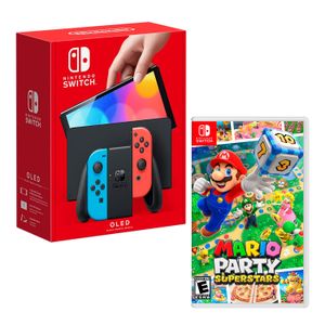 Consola Nintendo Switch Modelo Oled Neon + Mario Party Superstar