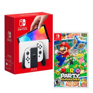 Consola Nintendo Switch Modelo Oled Blanco + Mario Party Superstar