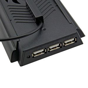 Base 2 En 1 Cargador Stand Ventilador Cooler Para Ps4 Fat