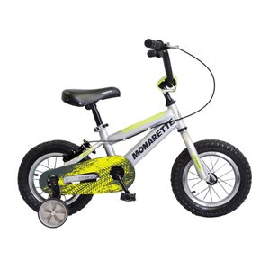 Bicicleta para niños Monarette Cobra aro 12", gris y amarillo