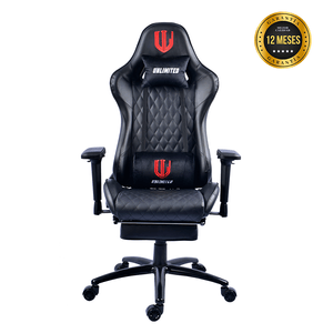 Silla Gamer Premium UNLIMITED GOD EVOLUTION Negro 180 Grados con Posapies