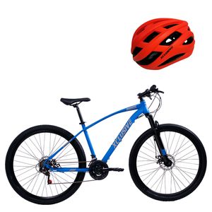 Bicicleta  Xclusive Aro 29 Az + Casco Mtb Rojo L