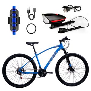 Bicicleta  Xclusive Aro 29 Az + Kit Luz Del Ro Y Tra Az
