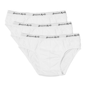 Pack x3 Calzoncillos Boston Kids Blanco