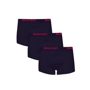 Pack x3 Bóxer Corto Boston Kids Azul Marino