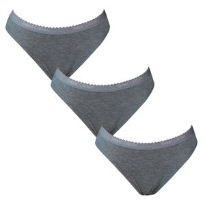 Pack x3 Bikini Sweet Cotton Gris