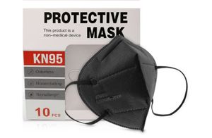 Mascarilla KN95 Color Negro de 5 Capas x 10 Unidades