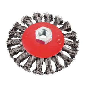 Grata circular acero trenzado para amoladora M14 100mm Kwb