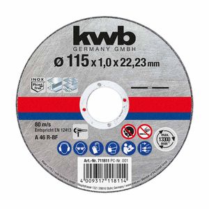 Disco corte metal 115x1,0mm