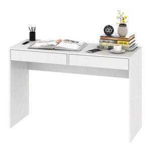 Escritorio Minimalista Nieves Blanco 2 Cajones