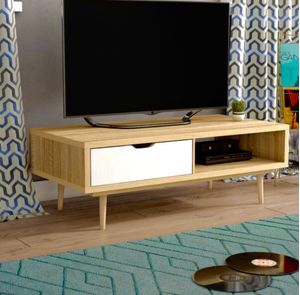 Mesa de TV Vintage Luna 1 Cajón Color Duna