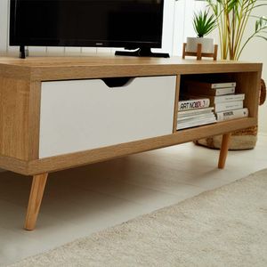 Mesa de TV Vintage Luna 1 Cajón Color Duna