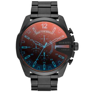 Reloj Diesel Mega Chief DZ4318 Para Hombre Cronómetro Fecha Acero Inoxidable Cristal iridiscente