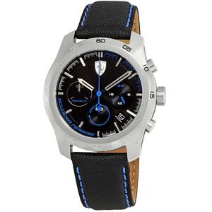 Reloj Ferrari Primato 0830445 Para Hombre Acero Inoxidable Correa de Nailon Negro Azul