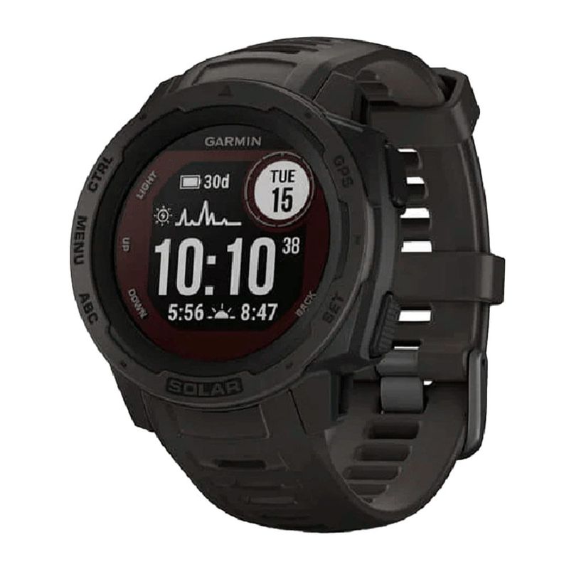 Smartwatch Garmin Instinct Solar gps resistente al agua 5 ATM max. 24 dias negro Real Plaza