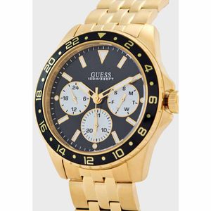 Reloj Guess Odyssey W1107G4 Para Hombre Multifuncional Acero Inoxidable Dorado Negro