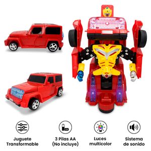 Juguete Transformer JEEP Robot - Rojo