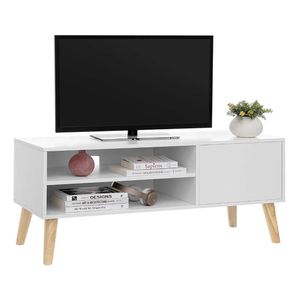 Mesa de TV Vintage Blanco 110cm