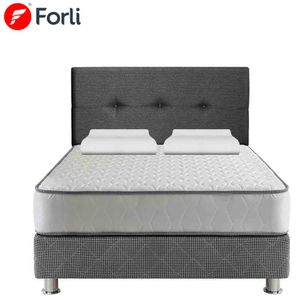 Dormitorio FORLI Elegant 2 Plazas + Colchón + Cabecera Alicia + 2 Almohadas
