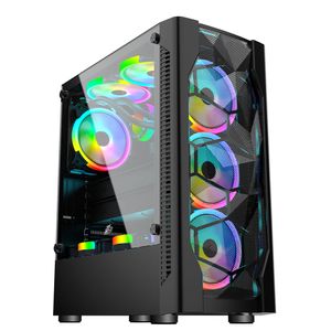 Case-1STPlayer-DK-D4-Sin Fuente-Led-RGB-Color Negro