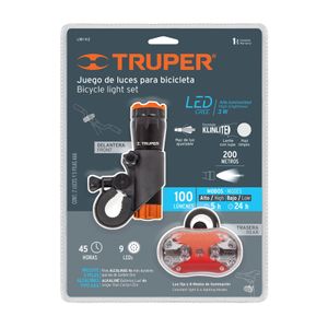 Juego de Luces para Bicicleta Truper Delantera y Trasera