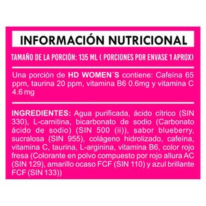 Pack HD Women 60 Bot. Blueberry