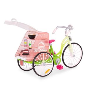Bicicleta delivery de comida para muñeca Our Generation