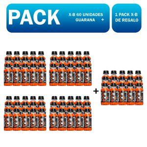 Pack Un X-B 60 Unidades Guarana + 1 Pack X-B de Regalo