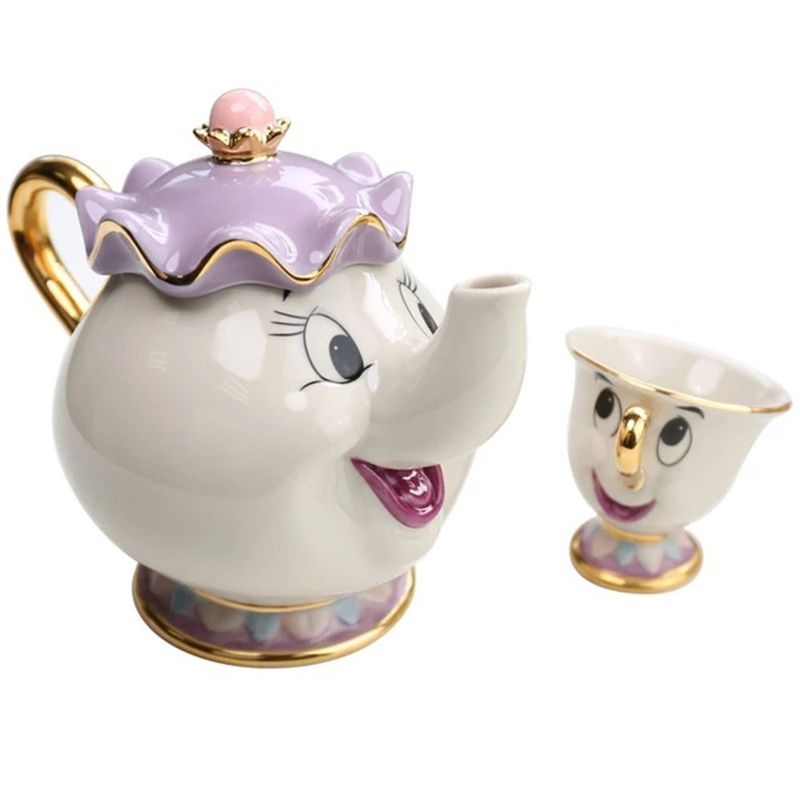  Disney conjunto de 2 tazas de la Bella y la Bestia : Hogar y  Cocina