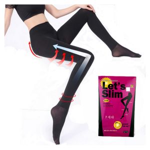 Medias Altas Leggins Panti a Presión Let´s Slim 200m Negro