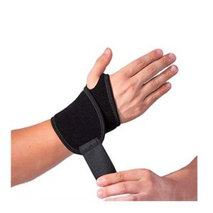 Soporte de Muñeca Muñequera con Orificio para Pulgar 739 Negro Todo Fit