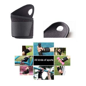 Soporte de Muñeca Muñequera con Orificio para Pulgar 739 Negro Todo Fit