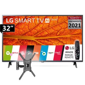 Televisor LED AI ThinQ Smart Tv LG 32LM637B + Magic + Rack