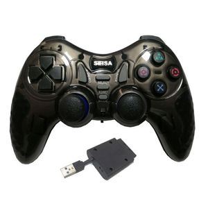 Mando Inalámbrico 6 en 1 para PS2 / Playstation / PC  / PS3 / Android Tv Box - NEGRO