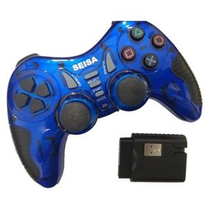 Mando Inalámbrico 6 en 1 para PS2 / Playstation / PC  / PS3 / Android Tv Box - AZUL