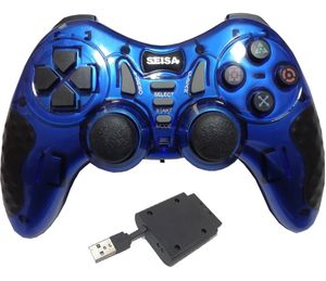 Mando Inalámbrico 6 en 1 para PS2 / Playstation / PC  / PS3 / Android Tv Box - AZUL